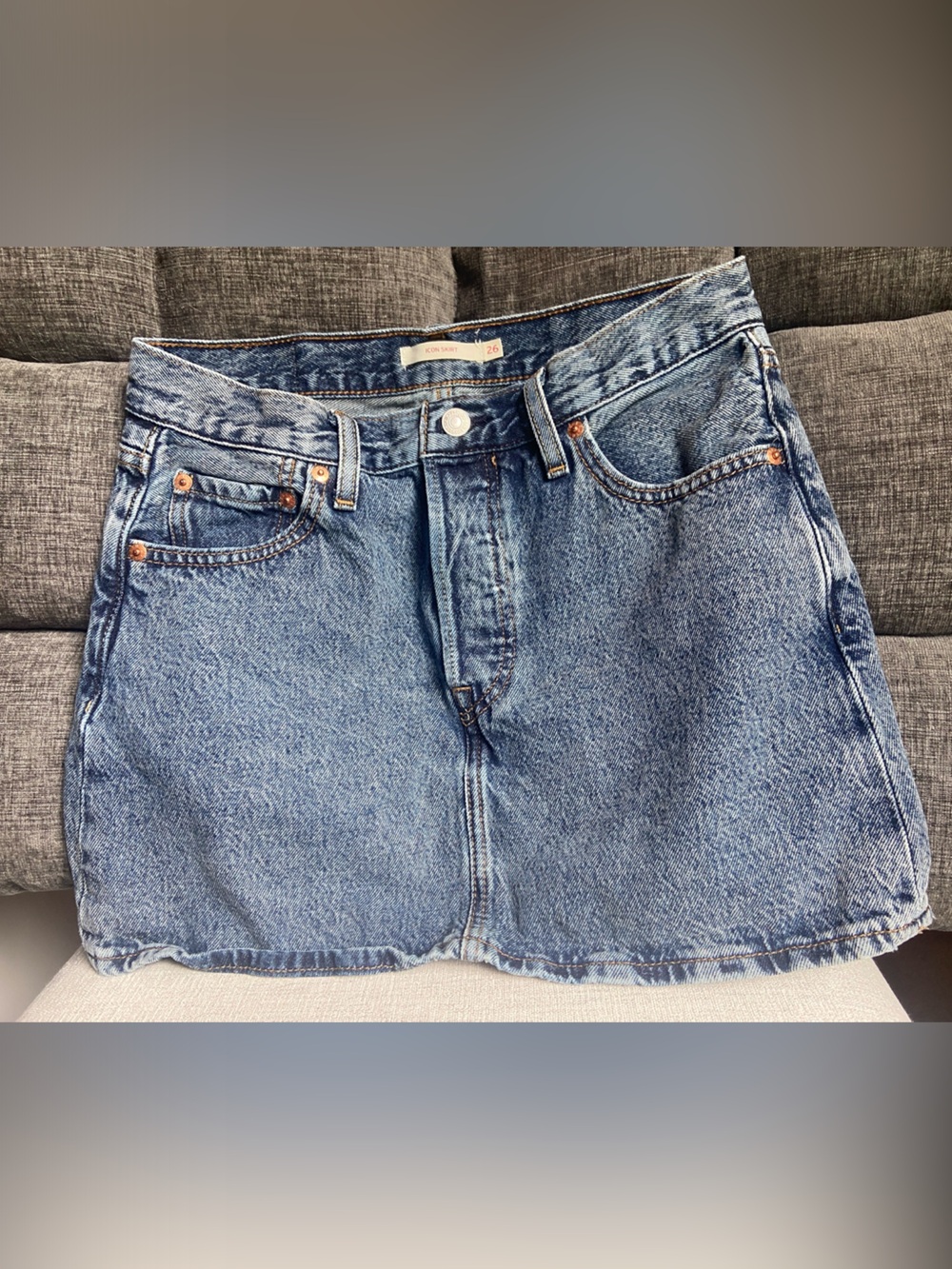 Levi's Light Blue Denim Mini Skirt